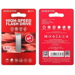 Флеш-накопитель Borofone  PENDRIVE BUD1 NIMBLE USB 2.0 64GB Silver