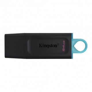 Zibatmiņa Kingston  DataTraveler Exodia USB Flash Drive 64 GB, USB 3.2 Gen 1, Black/Blue, Protective Cap, Large loop 