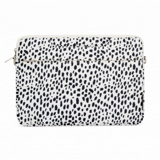 Laptop Bag iLike  13-14 Inches Fabric Laptop Bag With Strap Leopard White