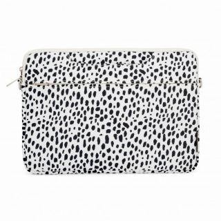 Laptop Bag iLike  15-16 Inches Fabric Laptop Bag With Strap Leopard White