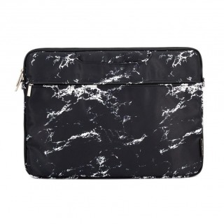 Laptop Bag iLike  15-16 Inches Fabric Laptop Bag With Strap Marble Black