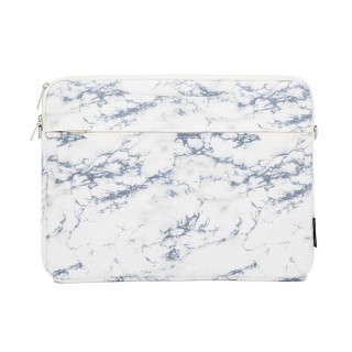 Laptop Bag iLike  15-16 Inches Fabric Laptop Bag With Strap Marble White