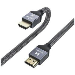 Kabelis Wozinsky  cable HDMI 2.1 8K 60 Hz 48 Gbps / 4K 120 Hz / 2K 144 Hz 5 m Silver (WHDMI-50) Black