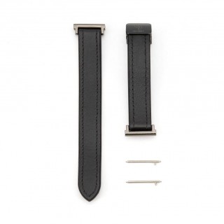 Siksniņa Connect  20mm Silicone Leather Strap with Magnetic Black