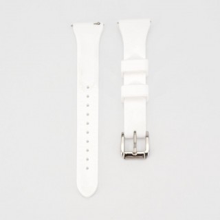 Siksniņa Connect  20mm T-buckle Silicone Loop Watch Strap (130mm M/L) White