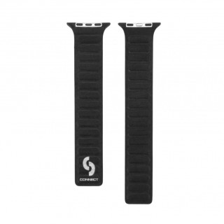 Siksniņa Connect  Watch 42/44/45mm Fine woven twill magnetic chain strap Black