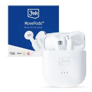 Bezvadu austiņas 3MK  MovePods 6.5 hours Bluetooth 5.3 White