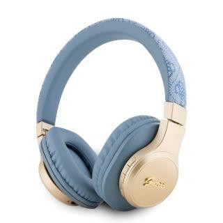 Wireless headphones Guess  PU Leather 4G Script Logo BT5.3 Stereo Headphone Blue