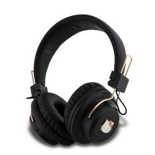 Wireless headphones Hello Kitty  BLUETOOTH HEADPHONES WITH KITTY HEAD METAL LOGO Black