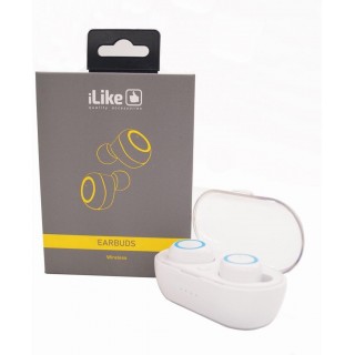Belaidės ausinės iLike  Bluetooth Earbuds IBE01 White
