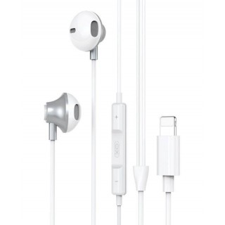 Laidinės ausinės XO Universal wired earphones EP71 Lightning White