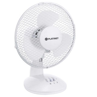 Ventilators Platinet  PTF9W Compact&amp;Powefull 24W Desk Air Fan 23cm Blades with 3 Speed levels White