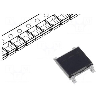 Bridge rectifier: single-phase | 200V | If: 1A | Ifsm: 30A | ABS | SMT