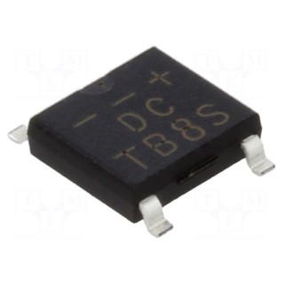 Bridge rectifier: single-phase | 800V | If: 1A | Ifsm: 30A | ABS | SMT
