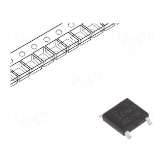 Single-phase bridge rectifier | Urmax: 800V | If: 2A | Ifsm: 50A | ABS