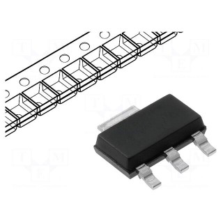 IC: voltage regulator | linear,fixed | 5V | 0.5A | SOT223 | SMD | tube