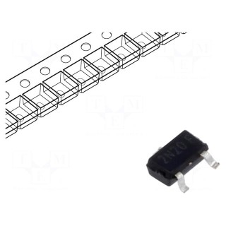 Transistor: N-MOSFET | unipolar | 185V | 1.2A | Idm: 8A | 2W | SOT23-3