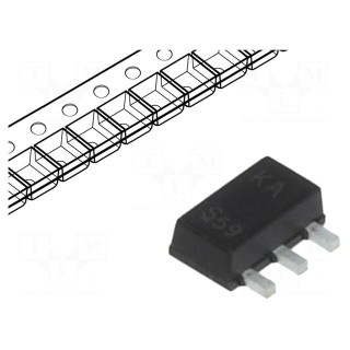 Transistor: N-MOSFET | unipolar | 240V | 0.26A | 1W | SOT89-4