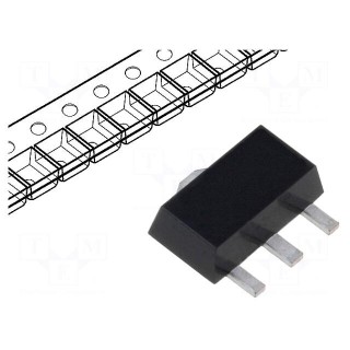 IC: voltage regulator | linear,fixed | -5V | 0.1A | SOT89 | SMD | 0÷125°C