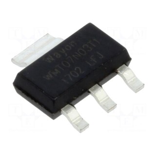 Transistor: N-MOSFET | unipolar | SOT223