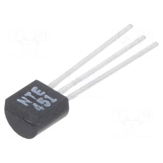Transistor: N-JFET | unipolar | 25V | 20mA | 0.35W | TO92 | Igt: 30mA