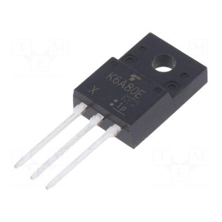 Transistor: N-MOSFET | unipolar | 800V | 6A | Idm: 18A | 45W | TO220FP