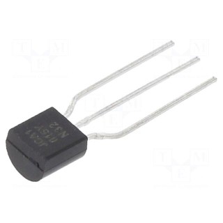 Transistor: PNP | bipolar | 50V | 0.15A | 0.4W | TO92