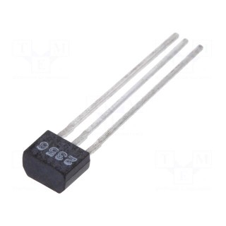 Transistor: PNP | bipolar | BRT | 50V | 0.1A | 0.3W | TO92 | R1: 10kΩ