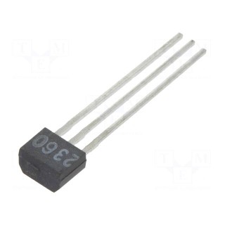 Transistor: PNP | bipolar | BRT | 50V | 0.1A | 0.3W | TO92 | R1: 47kΩ