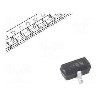 Transistor: NPN | bipolar | BRT | 50V | 0.1A | 0.2W | SC75 | R1: 22kΩ