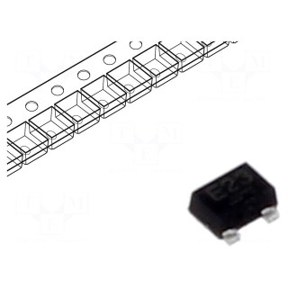 Transistor: NPN | bipolar | BRT | 50V | 0.1A | 150mW | SOT723 | R1: 4.7kΩ