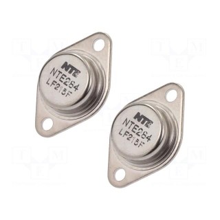 Transistor: NPN x2 | bipolar | matched pair | 180V | 16A | 150W | TO3