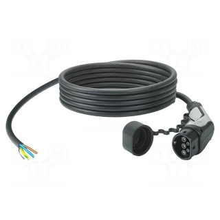 Cable: eMobility | 1x0.5mm2,3x6mm2 | 250V | 8kW | IP44 | wires,Type 2