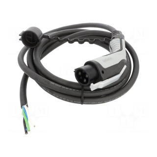 Cable: eMobility | 1x18AWG,3x10AWG | 250V | 8kW | IP44 | wires,Type 1