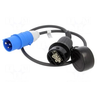 Cable: eMobility | 1x0.5mm2,3x2.5mm2 | 230V | 3.7kW | IP44 | 0.96m | 16A