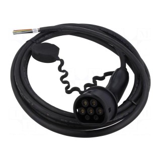Cable: eMobility | 1x0.5mm2,5x6mm2 | 480V | 11kW | IP54 | wires,Type 2