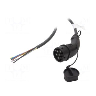 Cable: eMobility | 1x0.5mm2,5x2.5mm2 | 480V | 7.4kW | IP44 | 5m | 20A