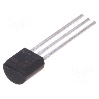 IC: temperature sensor | diode | -40÷125°C | TO92 | THT | Accur: ±1.5°C
