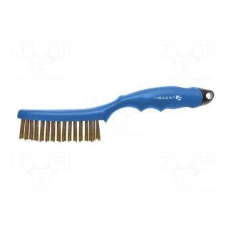 Brush | wire | brass | plastic | 250mm | Number of rows: 4