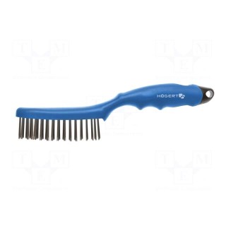 Brush | wire | stainless steel | plastic | 250mm | Number of rows: 4