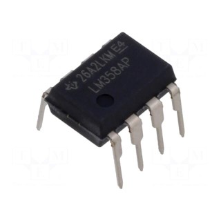 IC: operational amplifier | 0.7MHz | Ch: 2 | DIP8 | ±1.5÷16VDC,3÷32VDC