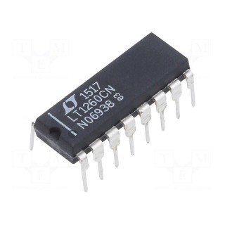 IC: operational amplifier | 130MHz | Ch: 3 | DIP16 | ±2÷15VDC,4÷30VDC
