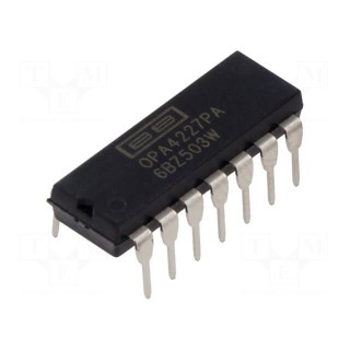 IC: operational amplifier | 8MHz | Ch: 4 | DIP14 | tube | IB: 10nA