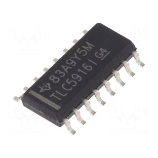 IC: driver | LED driver | SO16 | 20V | Ch: 8 | thermal protection | 120mA