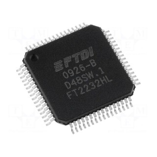 IC: interface | USB-UART x2, FIFO x2, MPSSE x2 | Hi-Speed | LQFP64