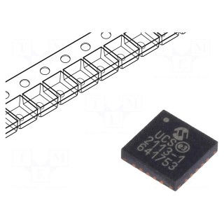 IC: USB controller | I2C,SMBus 2.0,USB | QFN20 | Number of ports: 2