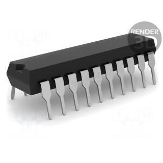 PIC microcontroller | Memory: 7kB | SRAM: 512B | 2.3÷5.5VDC | THT
