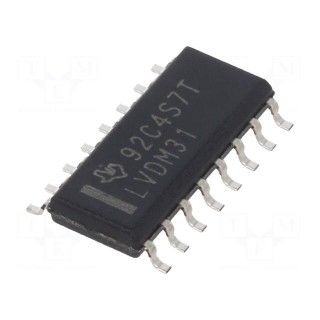 IC: interface | line driver | 150Mbps | 3÷3.6VDC | LVDS | SMD | SO16 | Ch: 4