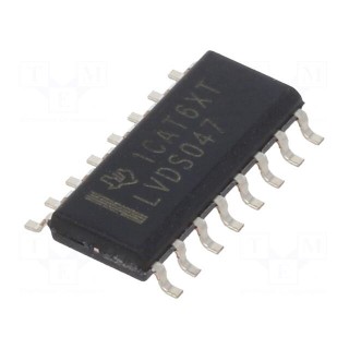 IC: interface | line driver | 400Mbps | 3÷3.6VDC | LVDS | SMD | SO16 | Ch: 4