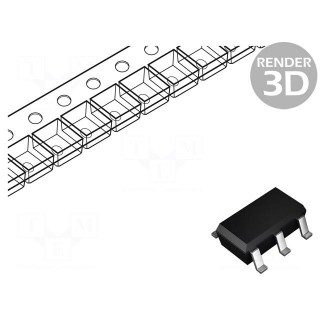 IC: power switch | high-side | 2.3A | Ch: 1 | P-Channel | SMD | SuperSOT-6